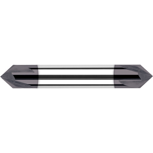 Chamfer Cutters - 0.2500″ (1/4″) Shank Diameter × 15° per side Carbide Pointed Chamfer Cutter DE, 2 Flutes, AlTiN Coated