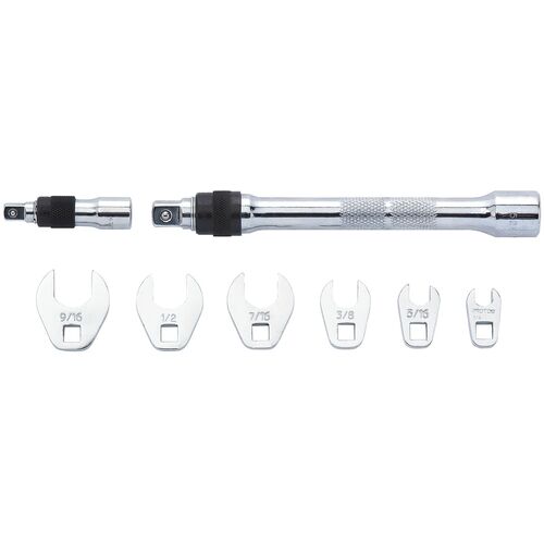 Proto 1/4″ Drive 8 Piece Crowfoot Wrench Set with Locking Extensions