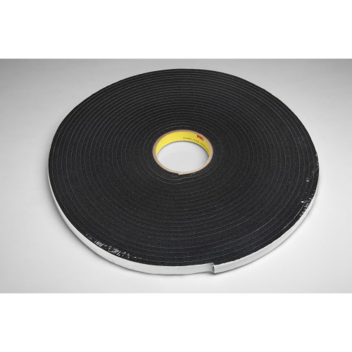 3M Vinyl Foam Tape 4504 Black 1/2″ × 18 yd 250 mil